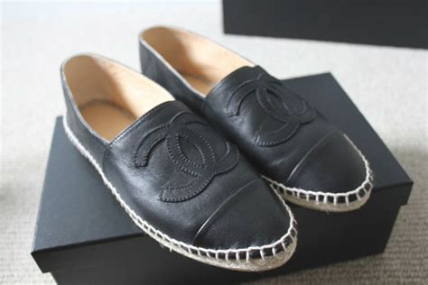 chanel leather espadrilles replica|chanel espadrilles black.